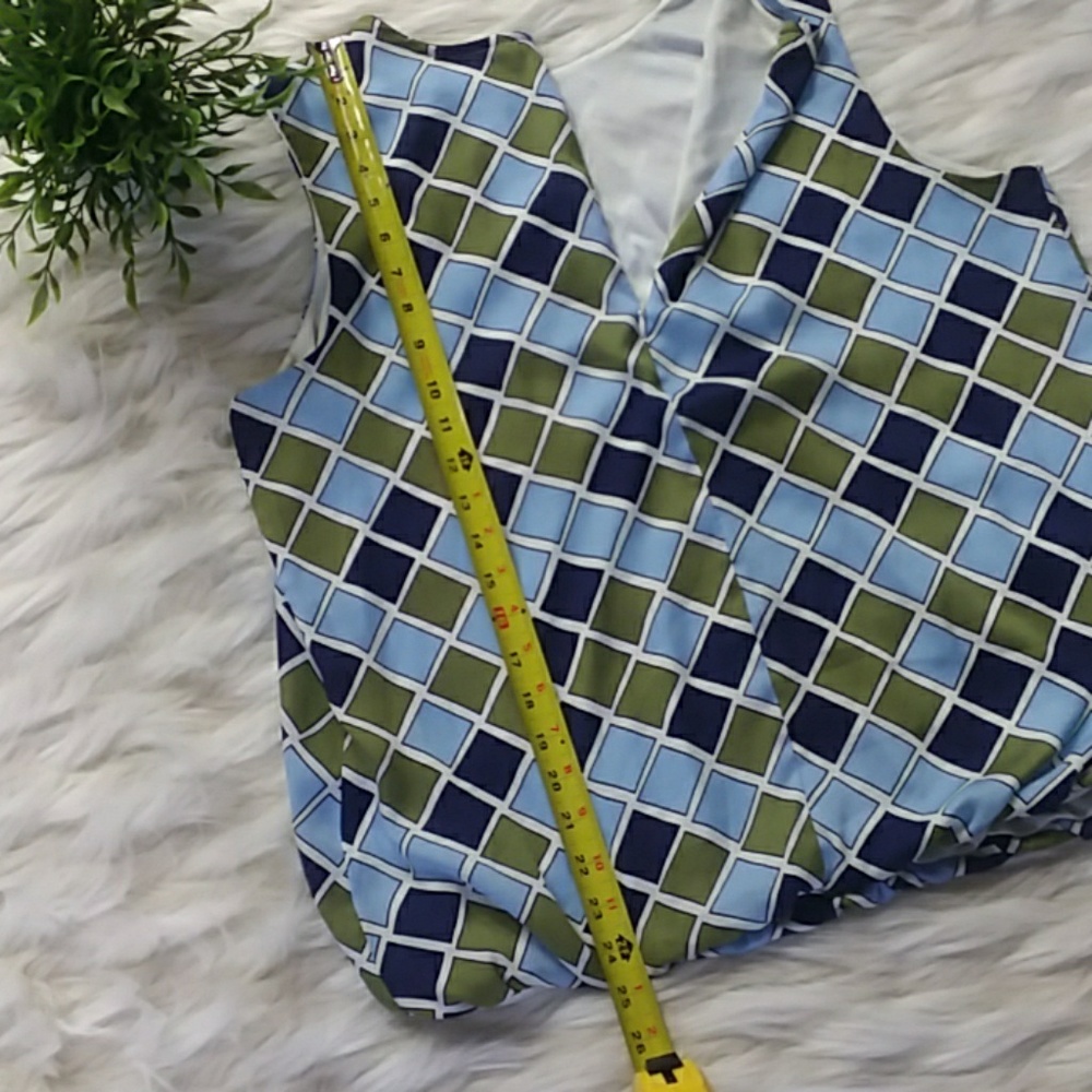 Liz Claiborne geometric print elastic waist top XL - Picture 4 of 8